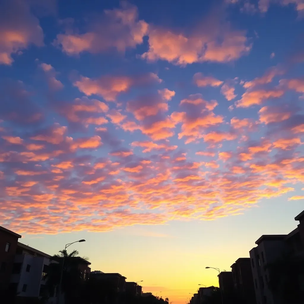 Chunky Morning Clouds Accompany Bus Collision in Charleston