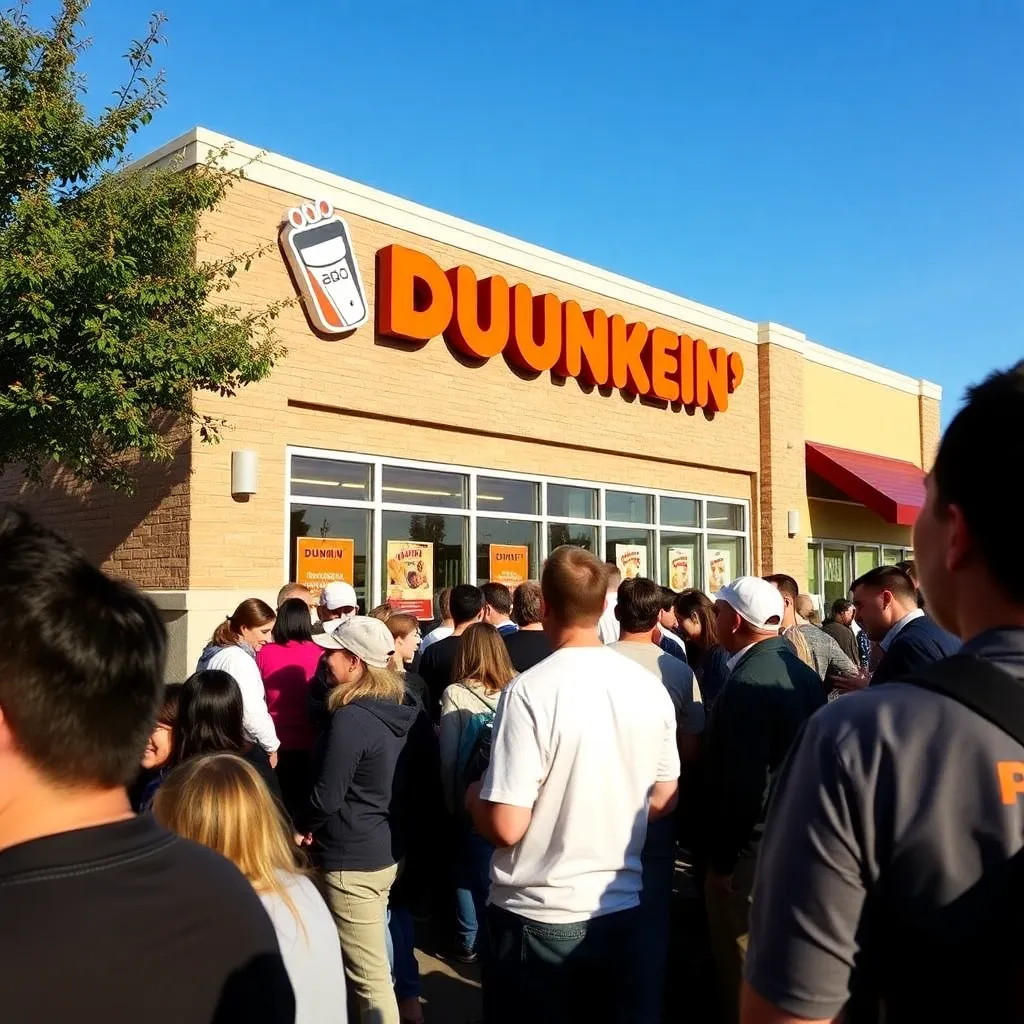 Dunkin' Enthusiasts Line Up Early for New Cainhoy Location Opening