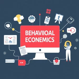 An illustration depicting the integration of behavioral economics in digital marketing strategies.