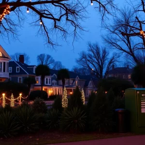 Charleston holiday cleanup with recycling station