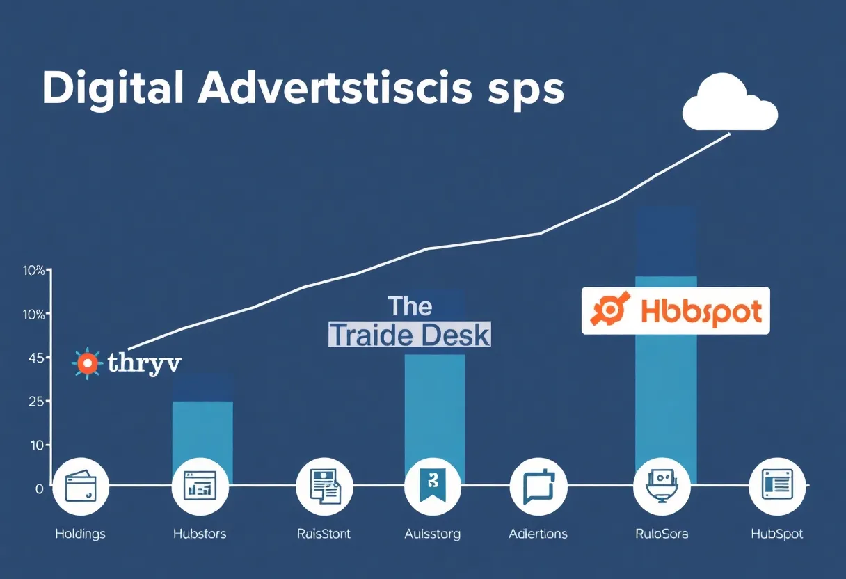 Growth of digital advertising stocks infographic