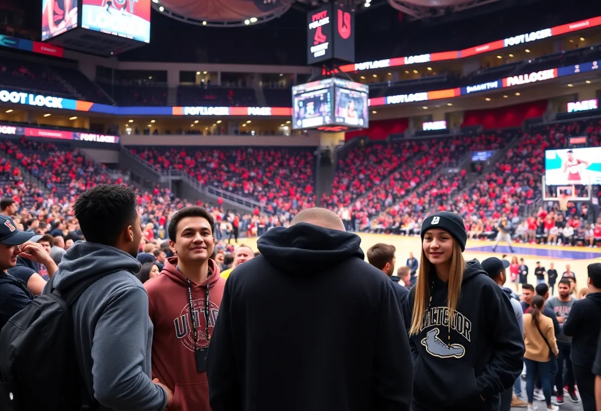 Foot Locker event celebrating basketball culture with influencers and fans.