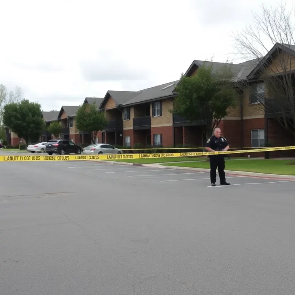 Police presence at an apartment complex in Ladson following a tragic domestic violence incident.