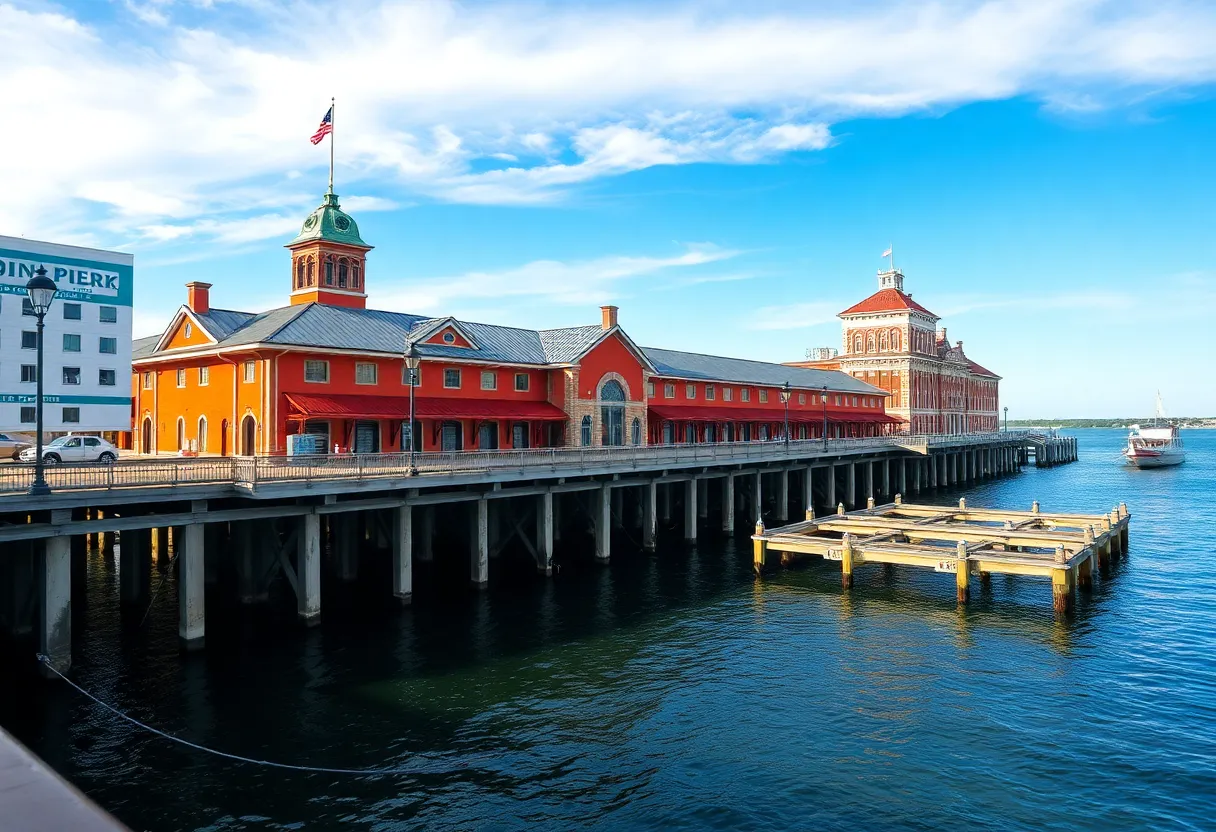 Union Pier Terminal in Charleston with historical buildings