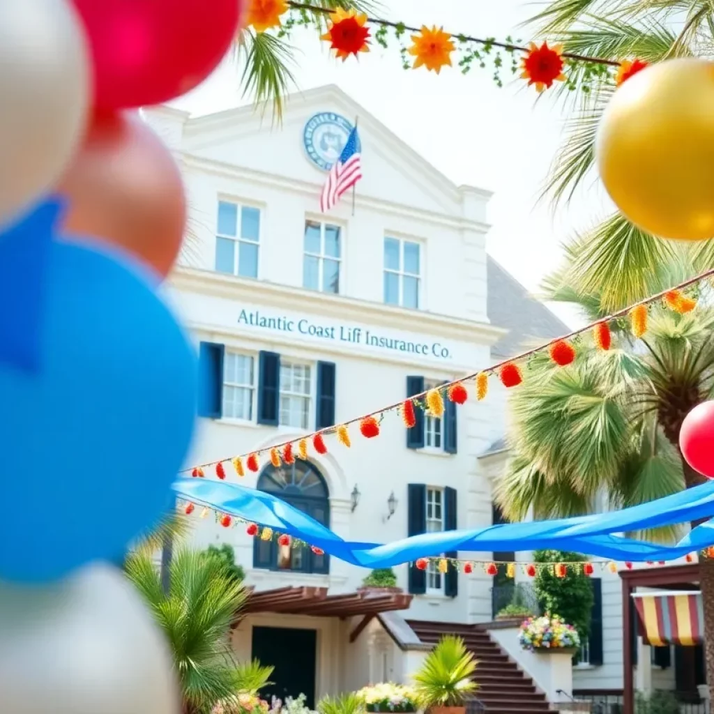 Celebration scene for Atlantic Coast Life Insurance's 100-year anniversary in Charleston