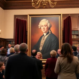 Ceremony for the portrait unveiling of Joseph P. Riley Jr. at The Citadel.