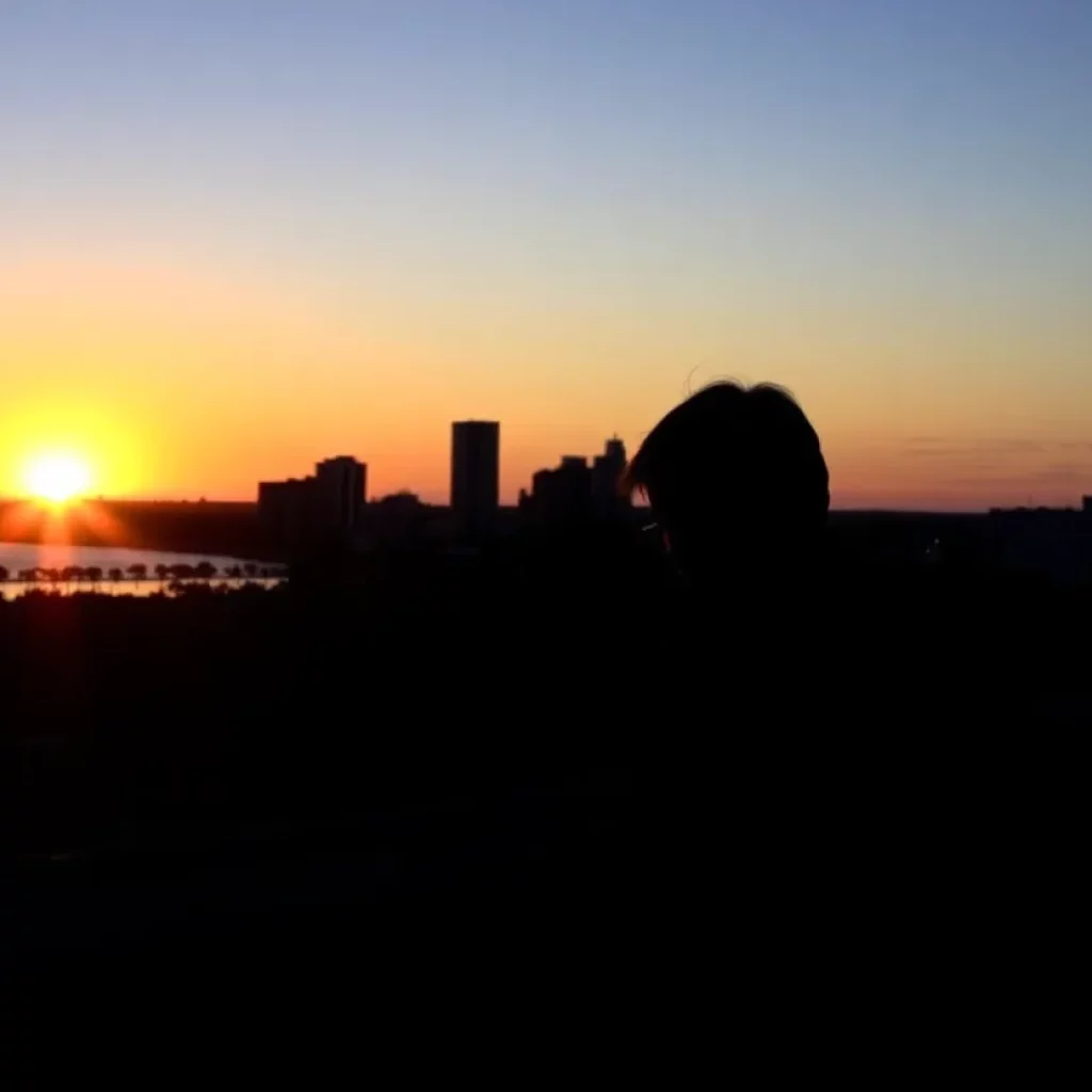 Sunset over Charleston symbolizing remembrance