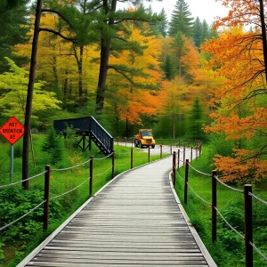 Construction of boardwalk at Congaree National Park