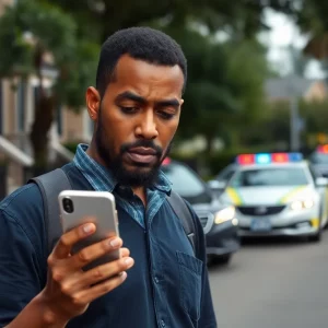 Concerned citizen receiving a suspicious phone call in Charleston