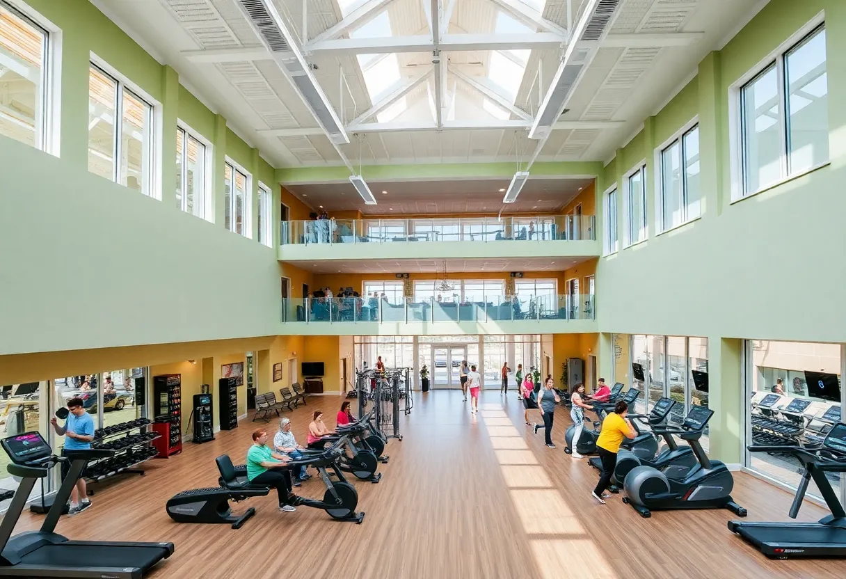 Exterior view of Longevity Fitness, a premier health club in Charleston.