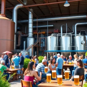 Exterior view of Low Tide Brewing's new facility on Johns Island.