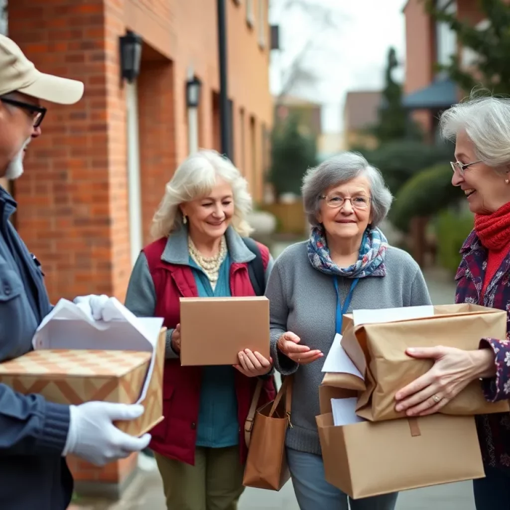 Volunteers delivering meals to seniors in Charleston