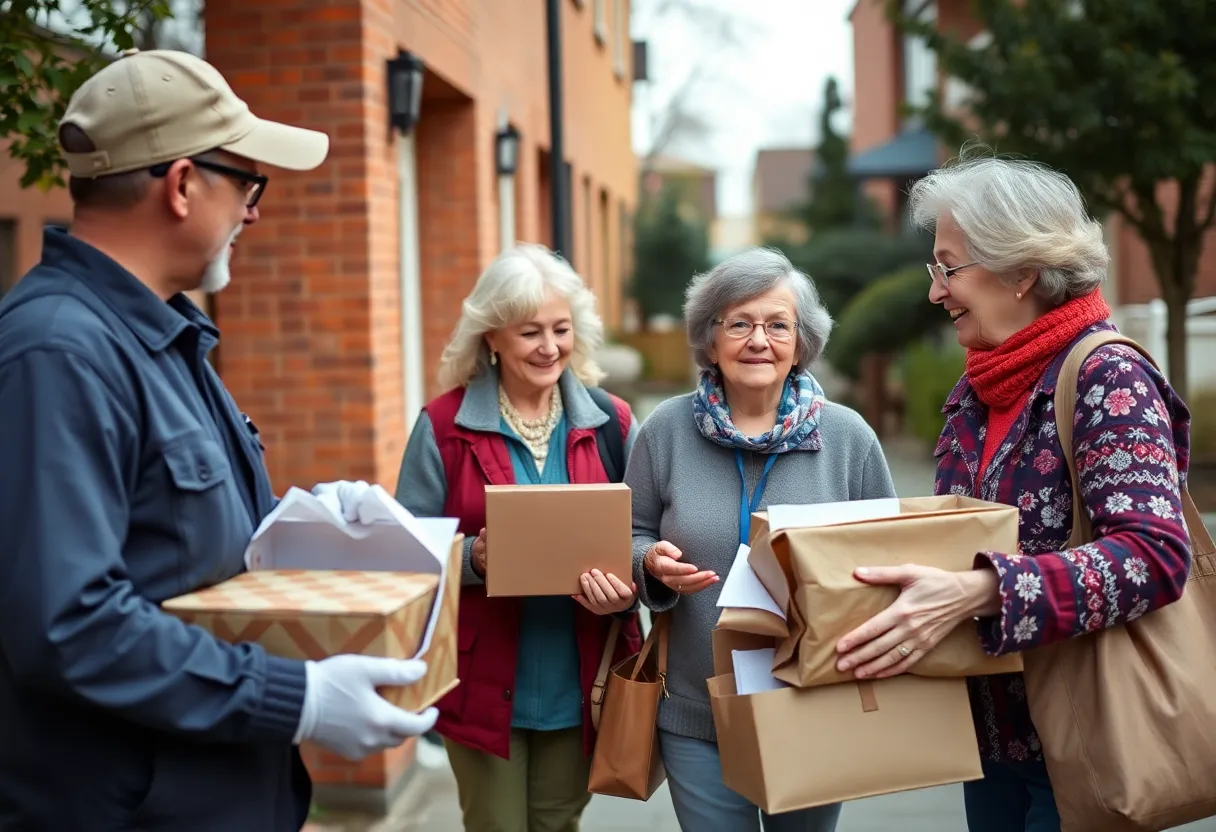 Volunteers delivering meals to seniors in Charleston