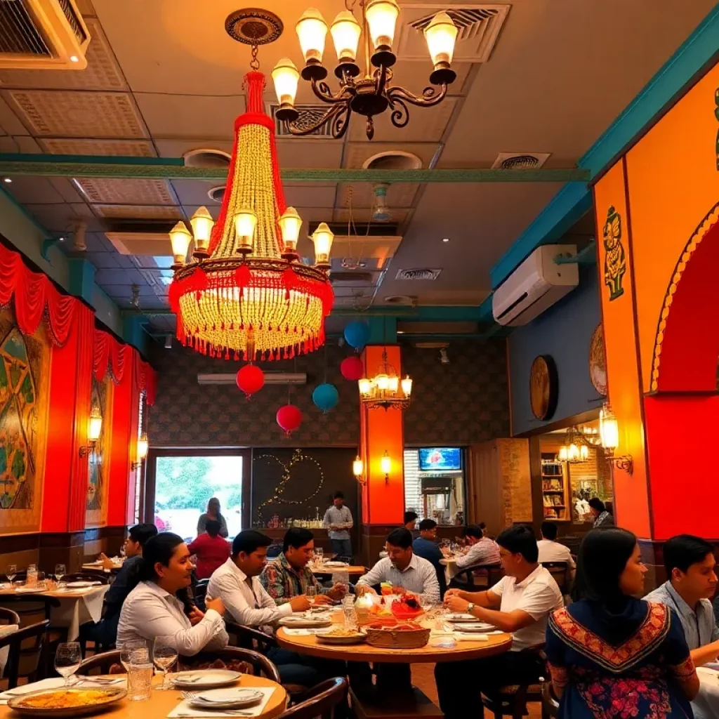 Chic interior of Naan Indian restaurant in Mount Pleasant