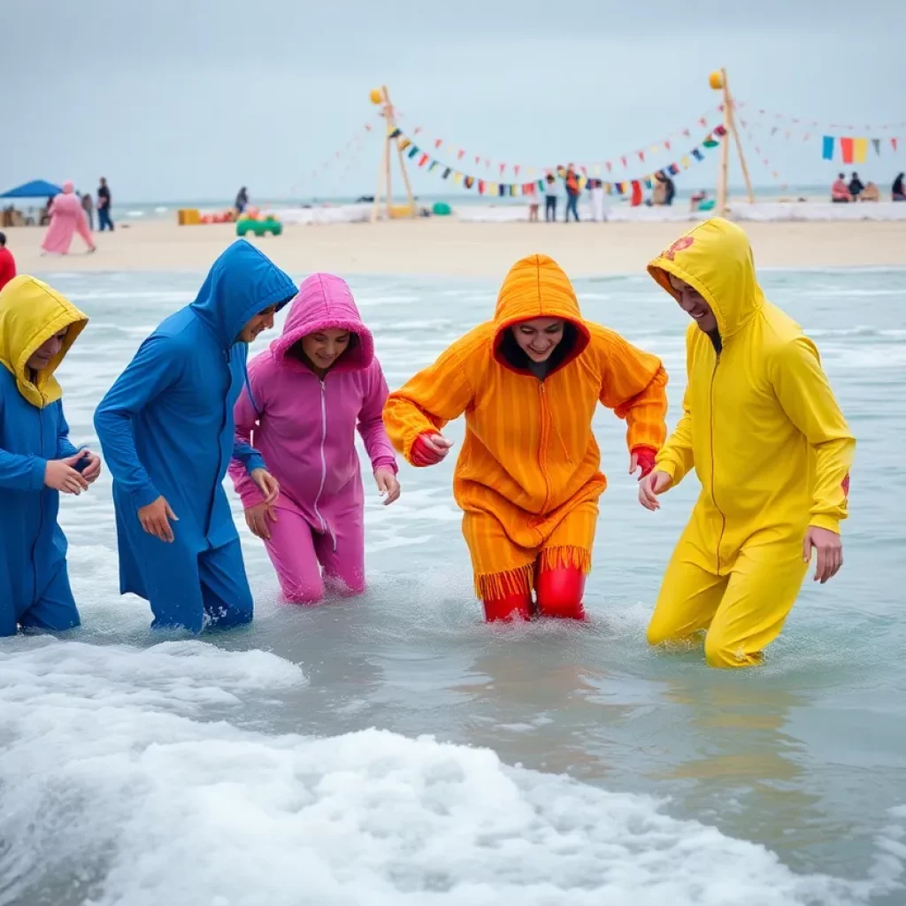 Participants gearing up for a polar bear plunge in South Carolina.