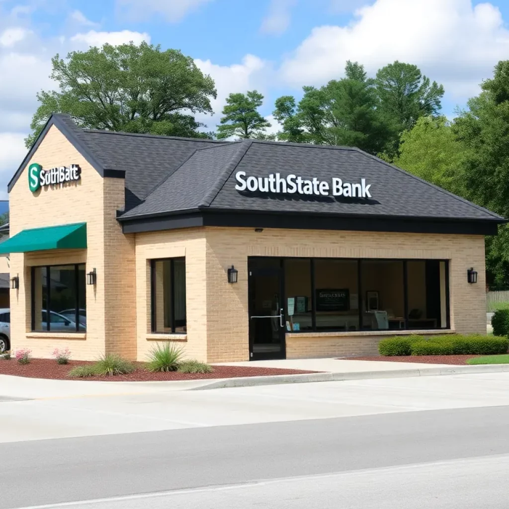 Exterior view of a SouthState Bank branch