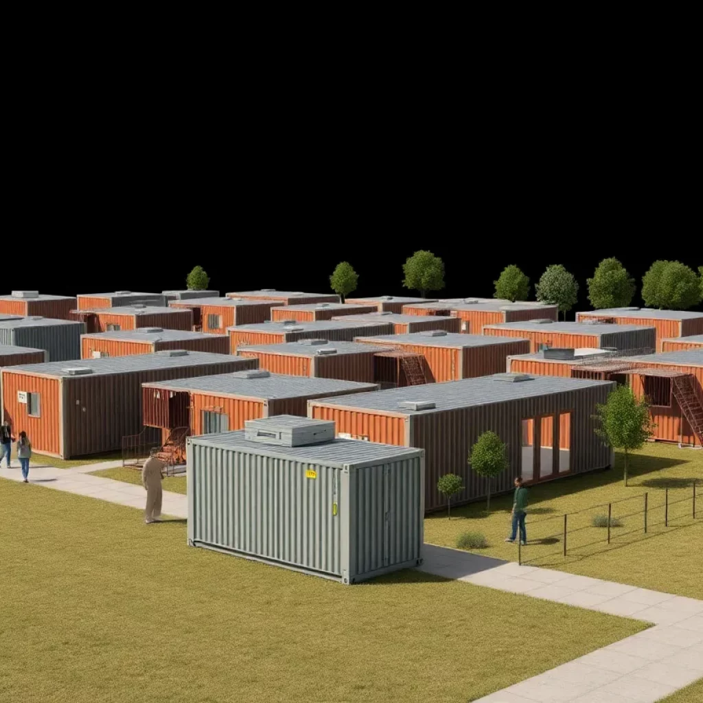 Conceptual design of a transitional housing campus in Charleston