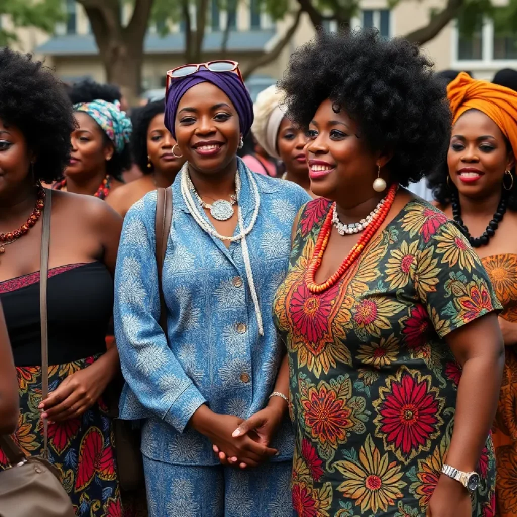 Women celebrating African culture at the mini summit in Charleston