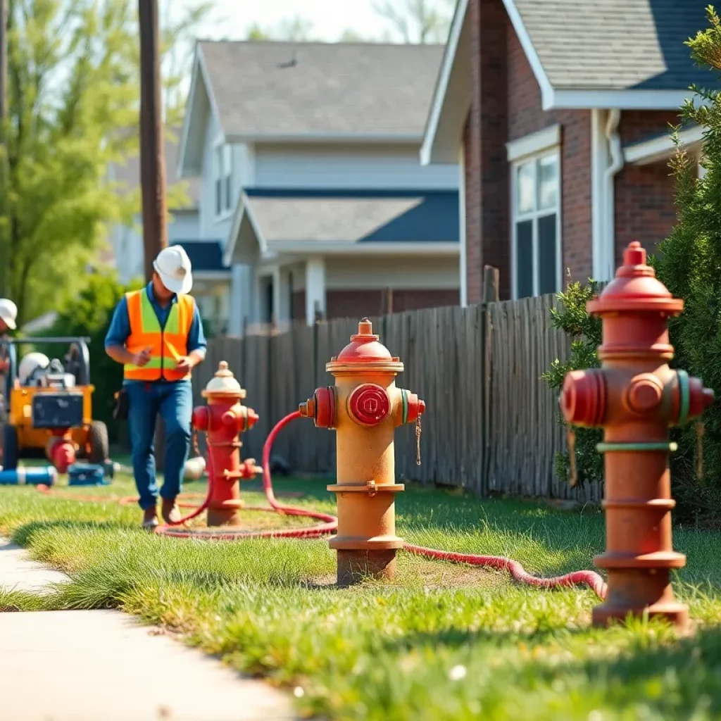 Construction of water improvements in Stratton Capers 2 neighborhood