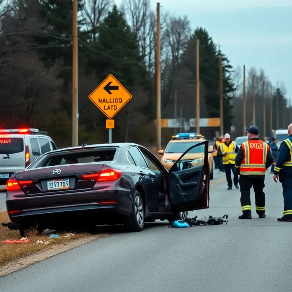 York County Car Accident Scene